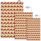 Greyhound Pattern Print Design 04 Area Rug