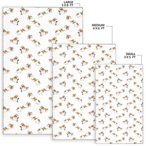 Jack Russel Pattern Print Design 04 Area Rug