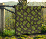 Hop Pattern Black Background Premium Quilt