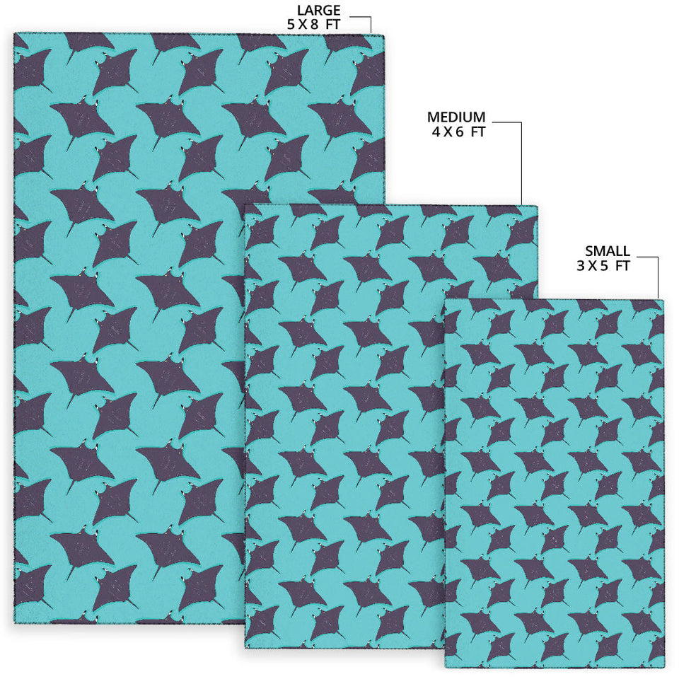 Stingray Pattern Print Design 02 Area Rug