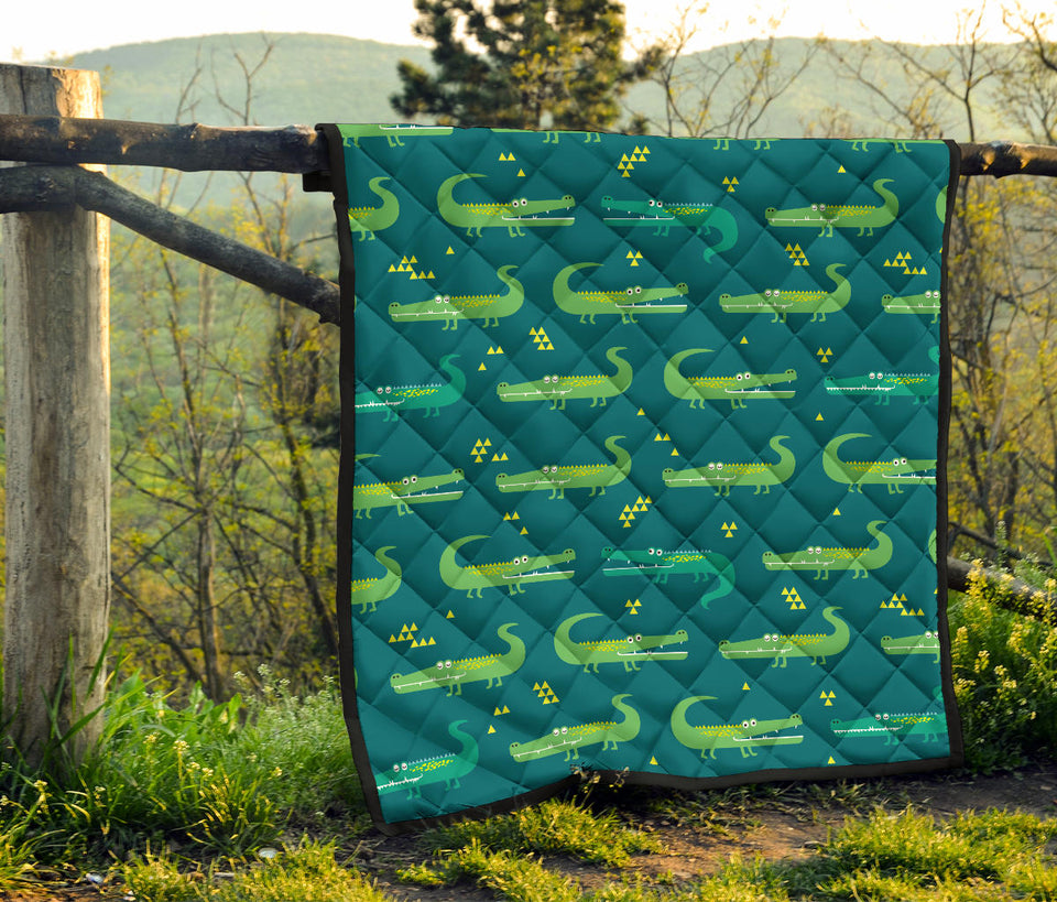 Crocodile Pattern Premium Quilt