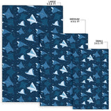 Stingray Pattern Print Design 04 Area Rug