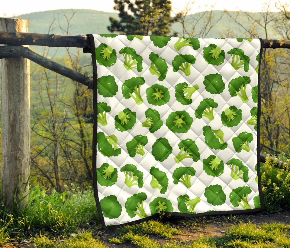 Cute Broccoli Pattern Premium Quilt