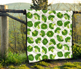 Cute Broccoli Pattern Premium Quilt