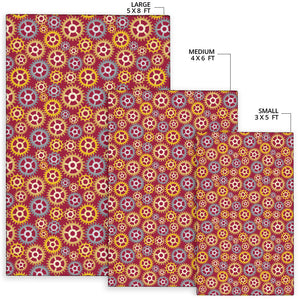 Gear Pattern Print Design 04 Area Rug