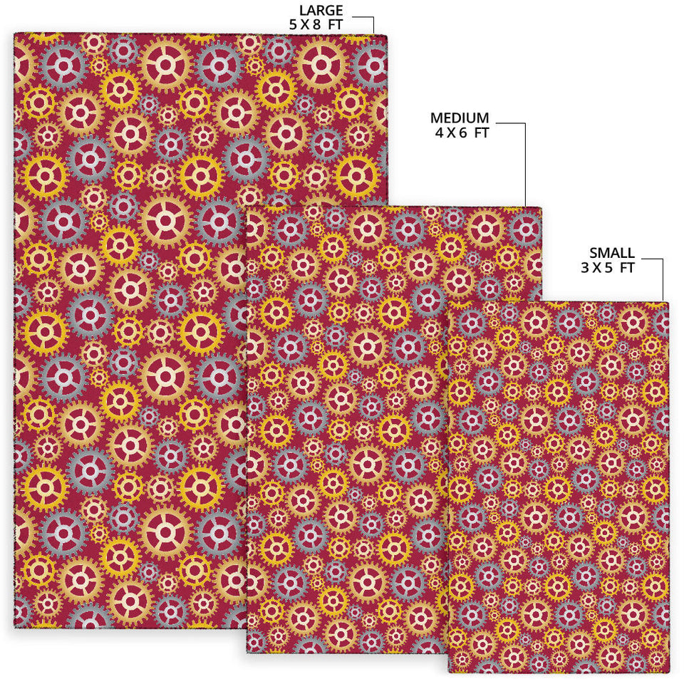 Gear Pattern Print Design 04 Area Rug