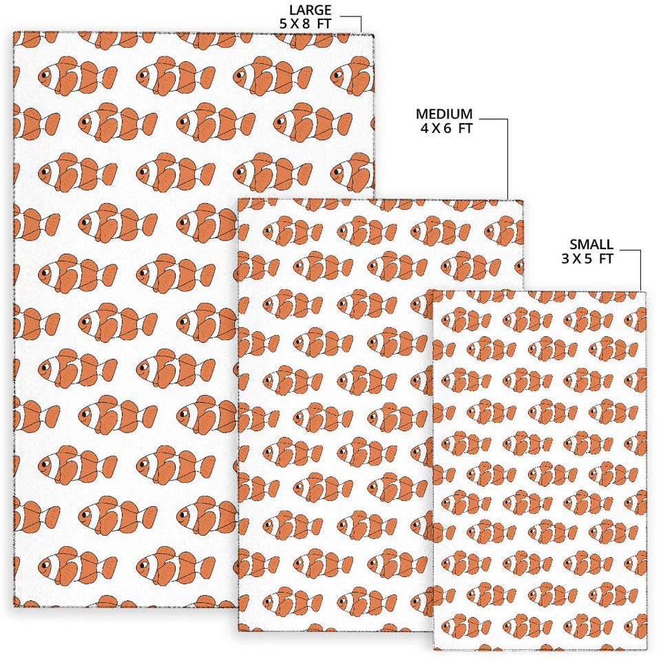 Clown Fish Pattern Print Design 05 Area Rug