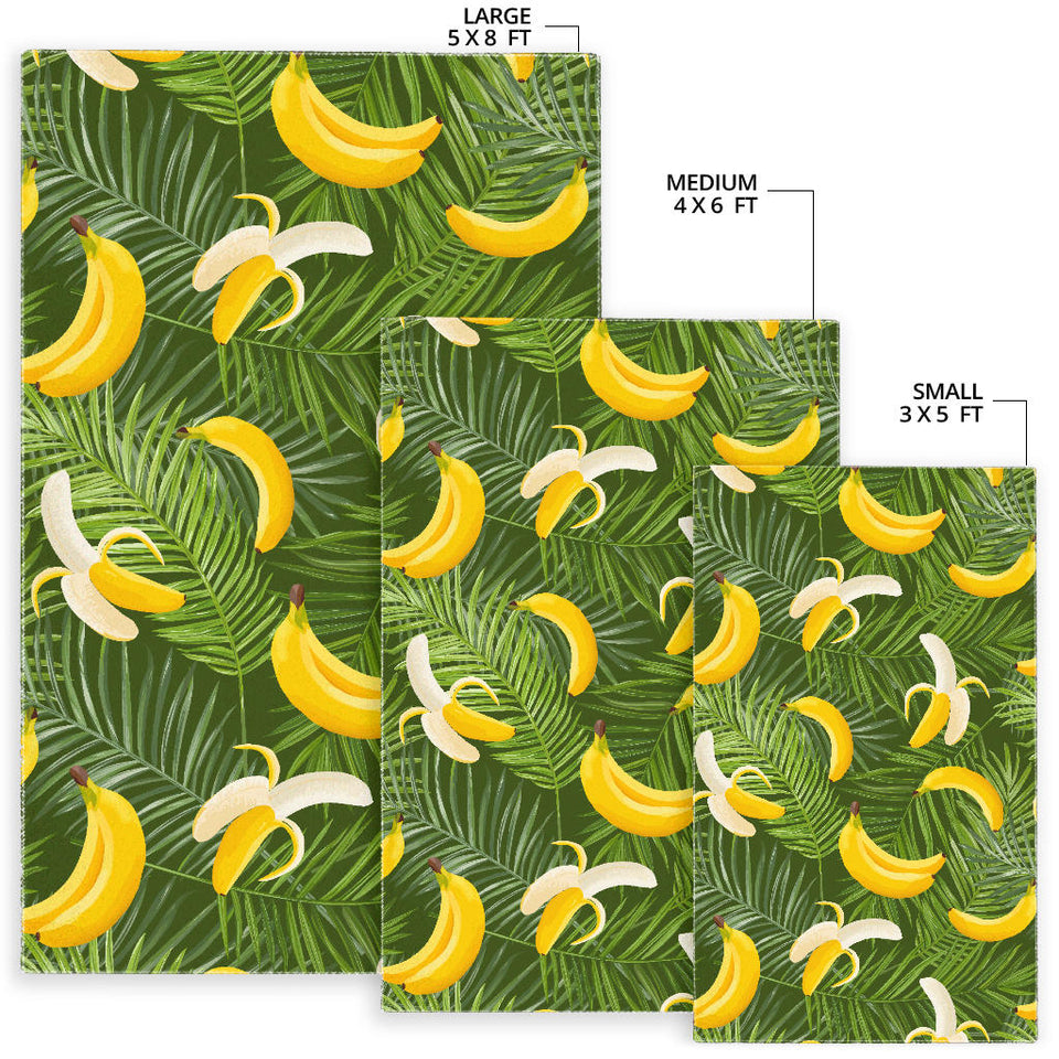 Banana Palm Leaves Pattern Area Rug