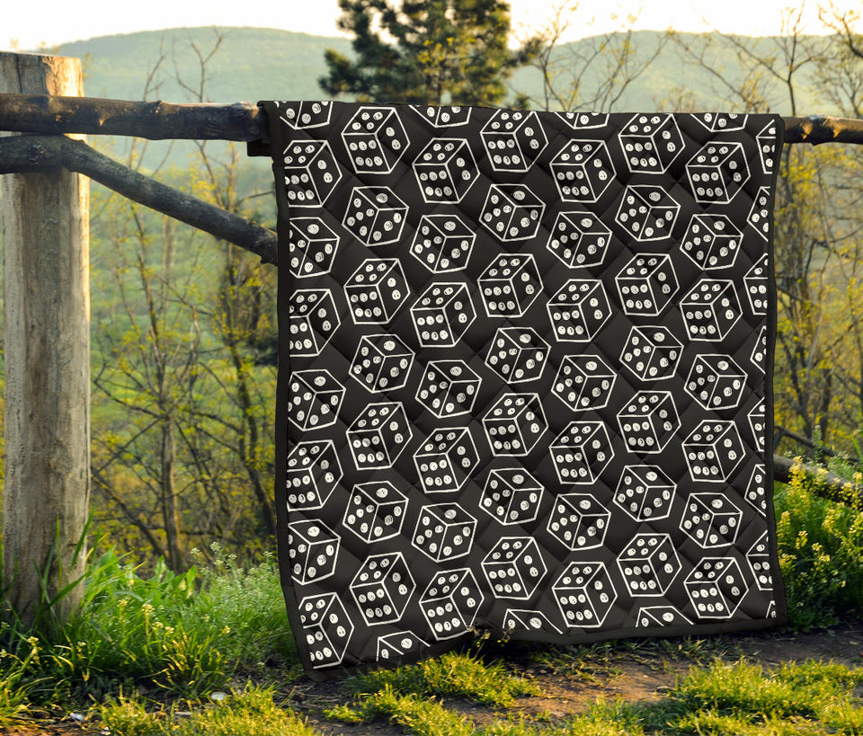 Dice Pattern Print Design 01 Premium Quilt