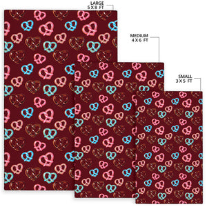 Pretzels Pattern Print Design 05 Area Rug