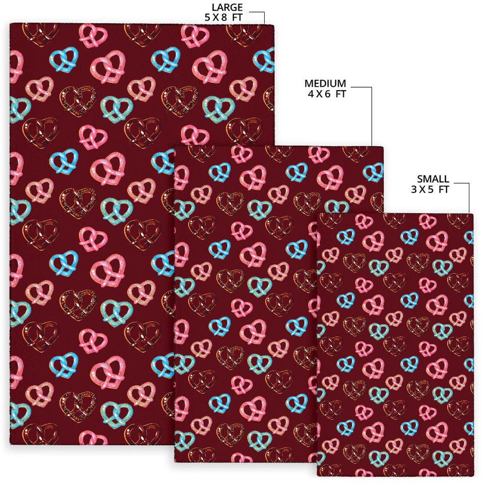 Pretzels Pattern Print Design 05 Area Rug