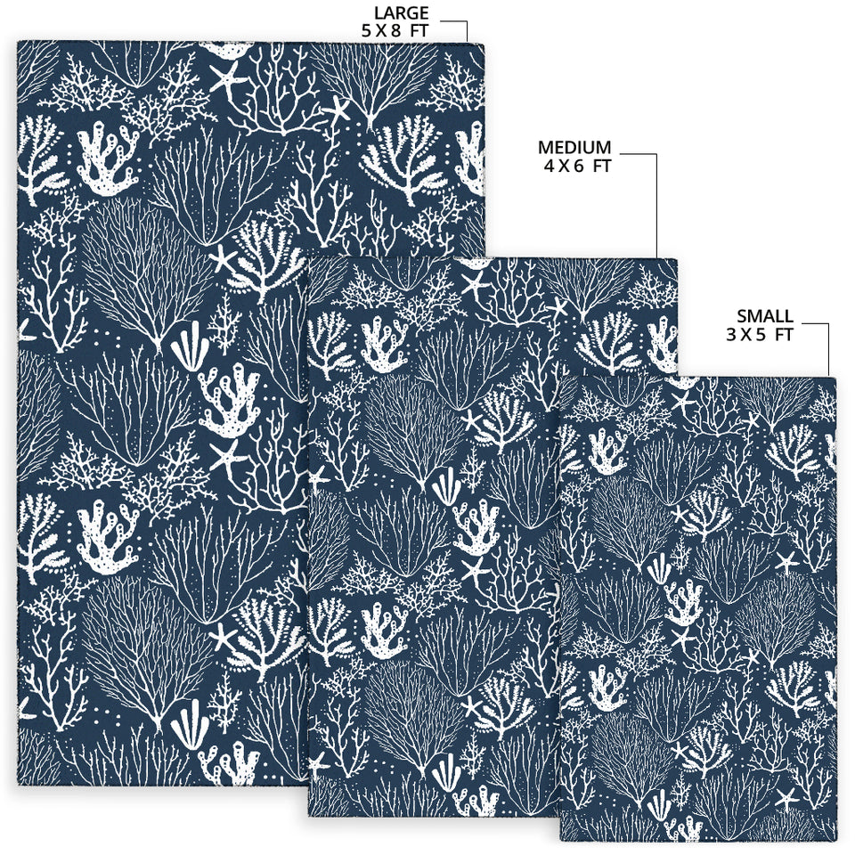 Coral Reef Pattern Print Design 05 Area Rug