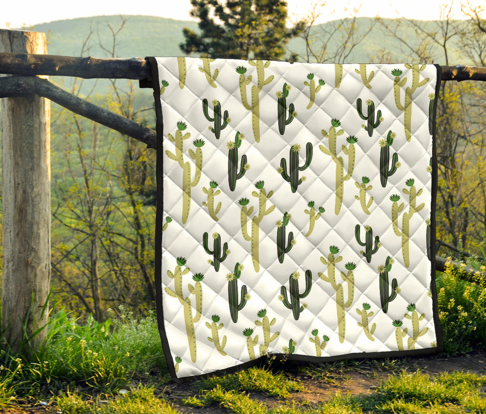 Cute Cactus Pattern Premium Quilt