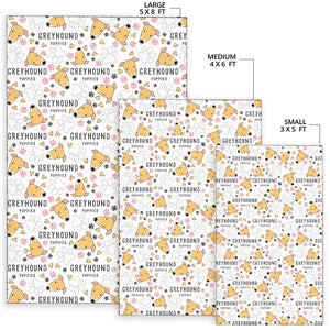 Greyhound Pattern Print Design 03 Area Rug