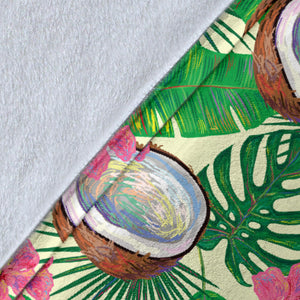 Coconut Pattern Print Design 01 Premium Blanket