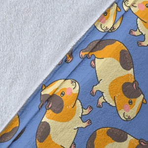 Guinea Pig Pattern Print Design 02 Premium Blanket