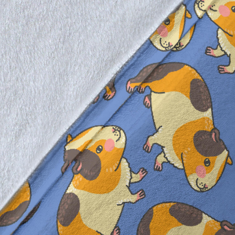 Guinea Pig Pattern Print Design 02 Premium Blanket