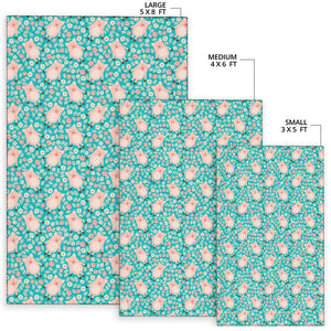 Pig Pattern Print Design 01 Area Rug