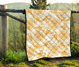 Hand Drawn Orange Fruit Pattern Premium Quilt