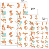 Cute Kangaroo Pattern Area Rug