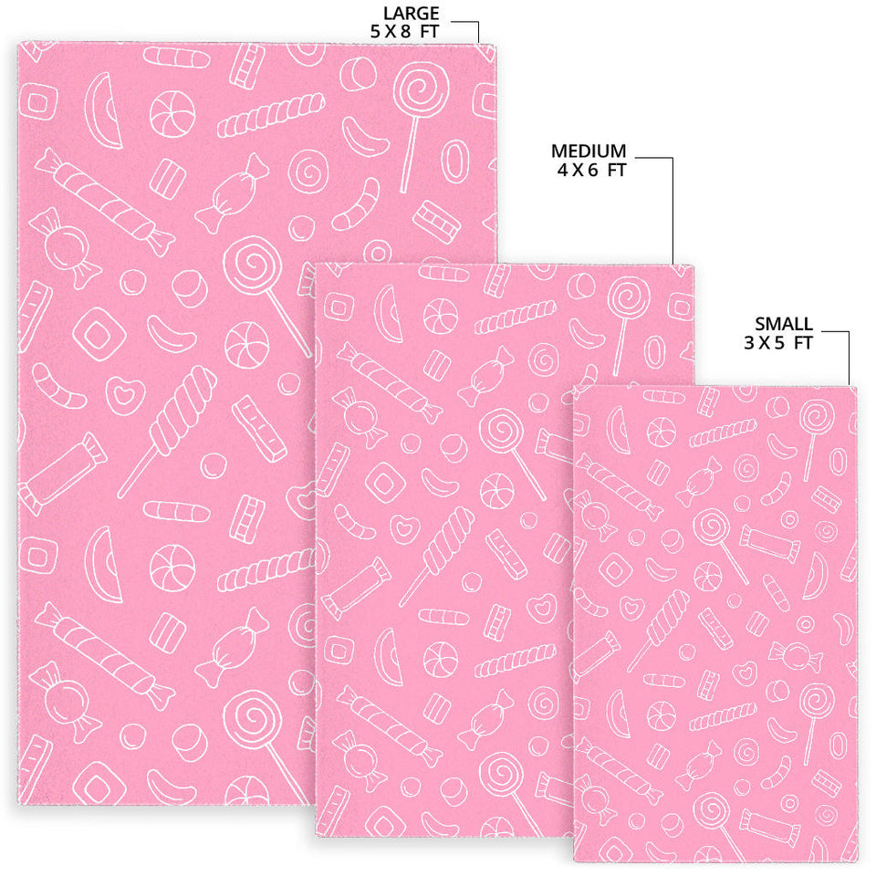 Sweet Candy Pink Background Area Rug