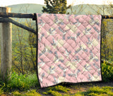 Japanese Crane Rose Pattern Premium Quilt
