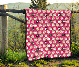 Guinea Pig Pattern Print Design 01 Premium Quilt