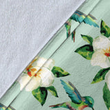 Hummingbird Pattern Print Design 01 Premium Blanket