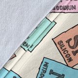 Chemistry Periodic Table Pattern Print Design 02 Premium Blanket