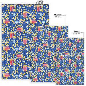 Popcorn Pattern Print Design 01 Area Rug