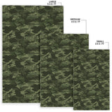Digital Green Camo Camouflage Pattern Area Rug