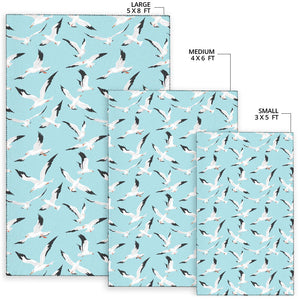 Seagull Pattern Print Design 01 Area Rug