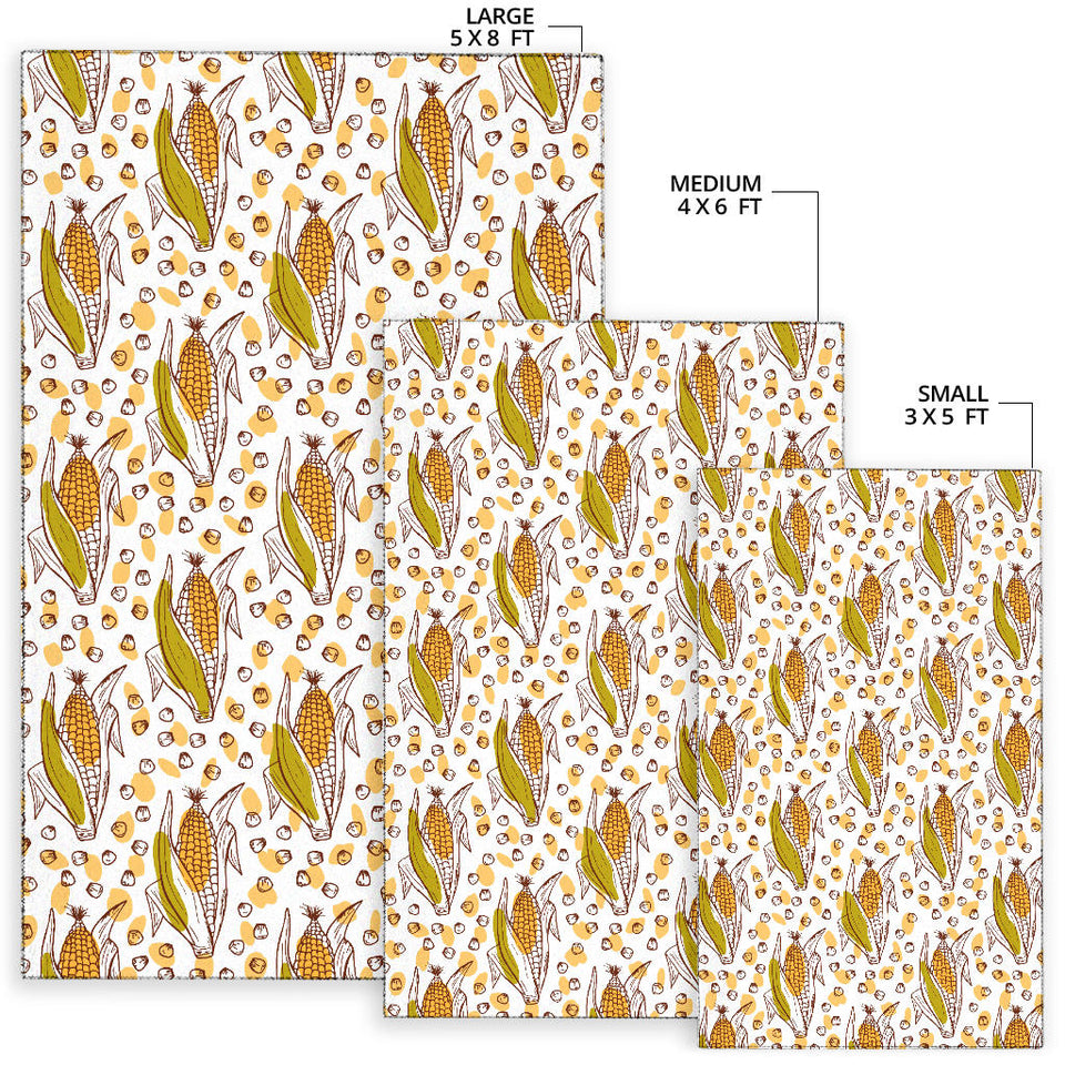 Corn Pattern Print Design 02 Area Rug