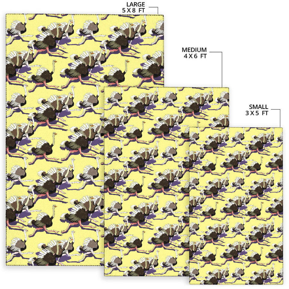 Ostrich Pattern Print Design 04 Area Rug