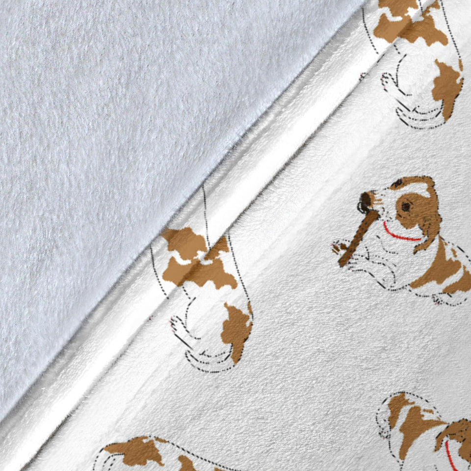 Jack Russel Pattern Print Design 04 Premium Blanket