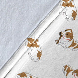 Jack Russel Pattern Print Design 04 Premium Blanket