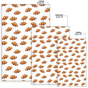 Clown Fish Pattern Print Design 03 Area Rug