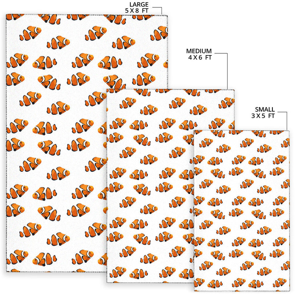 Clown Fish Pattern Print Design 03 Area Rug