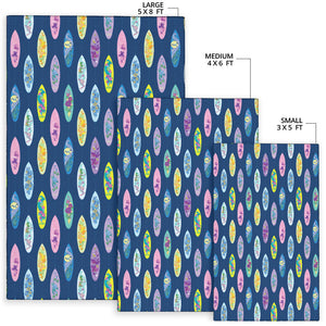 Surfboard Pattern Print Design 03 Area Rug
