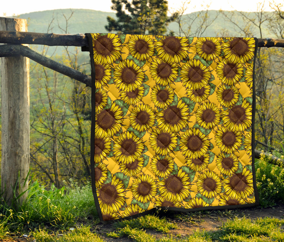 Sunflower Pattern Premium Quilt