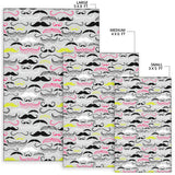 Mustache Beard Pattern Print Design 02 Area Rug