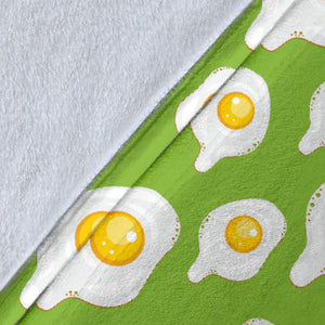 Fried Eggs Pattern Print Design 01 Premium Blanket