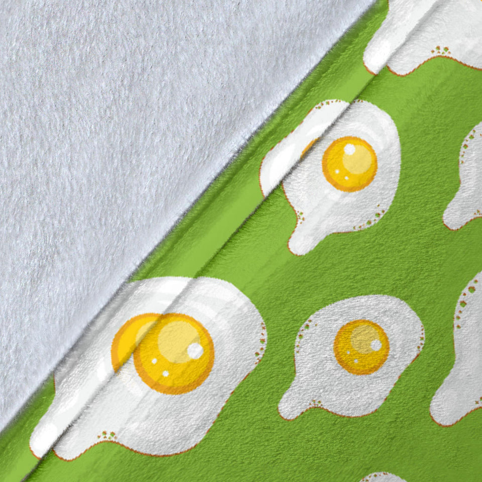 Fried Eggs Pattern Print Design 01 Premium Blanket