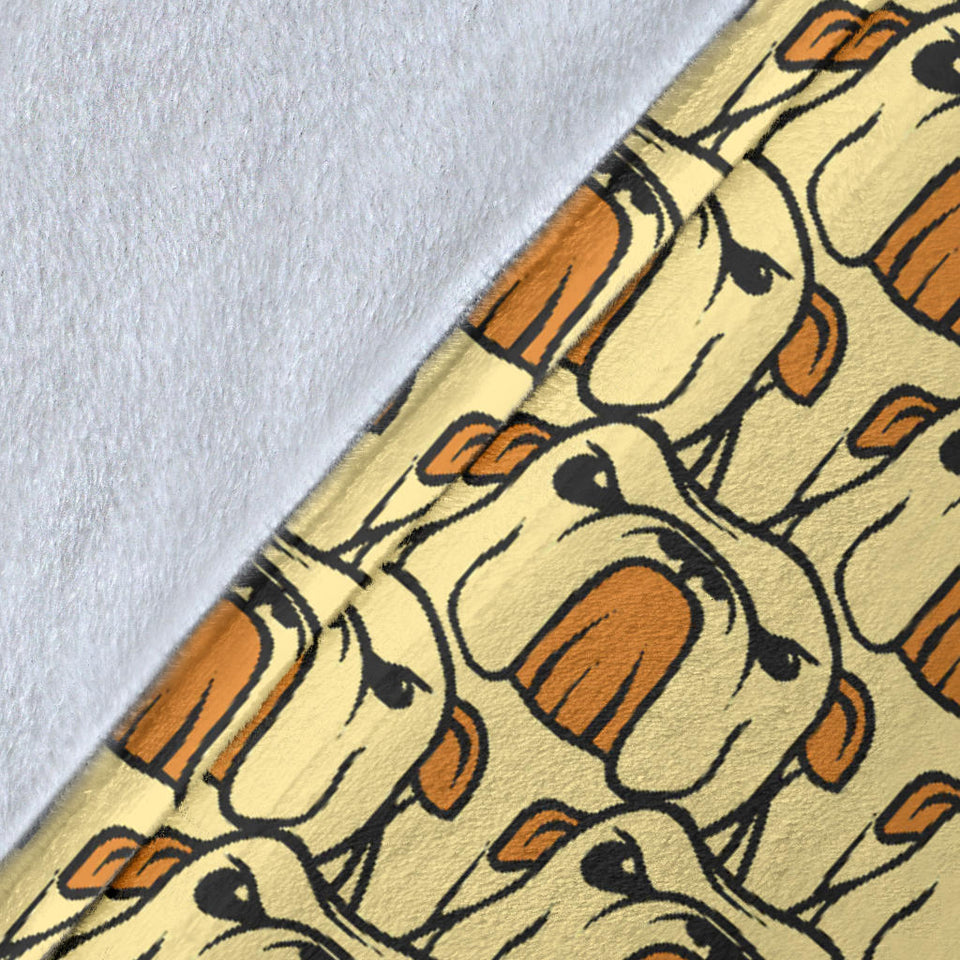 English Bulldog Pattern Print Design 02 Premium Blanket