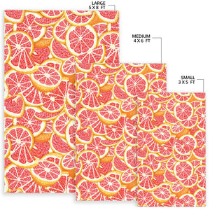 Tropical Grapefruit Pattern Area Rug