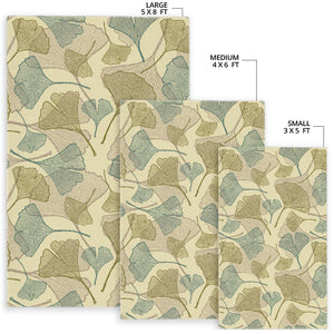 Ginkgo Leaves Design Pattern Area Rug