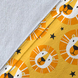 Lion Pattern Print Design 03 Premium Blanket