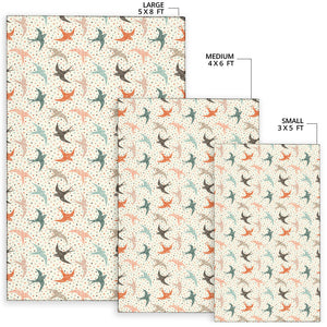 Swallow Pattern Print Design 02 Area Rug