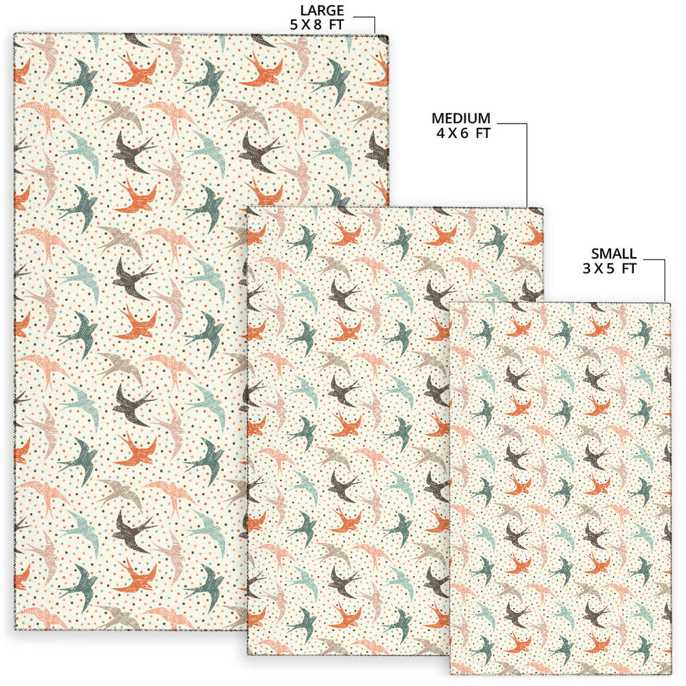 Swallow Pattern Print Design 02 Area Rug