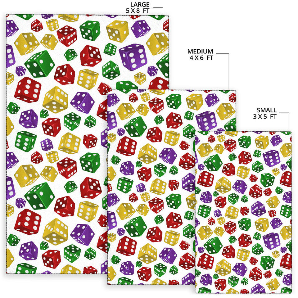 Dice Pattern Print Design 03 Area Rug